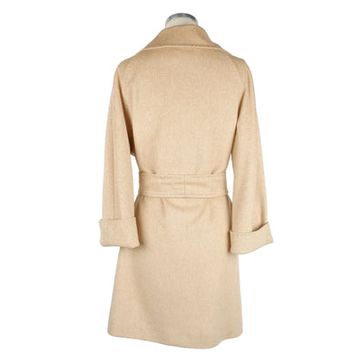 Made in Italy Beige Wool Jackets & Coat Beige, feed-1, IT40|S, IT44|L, IT46 | L, Jackets & Coats - Women - Clothing, Made in Italy at SEYMAYKA