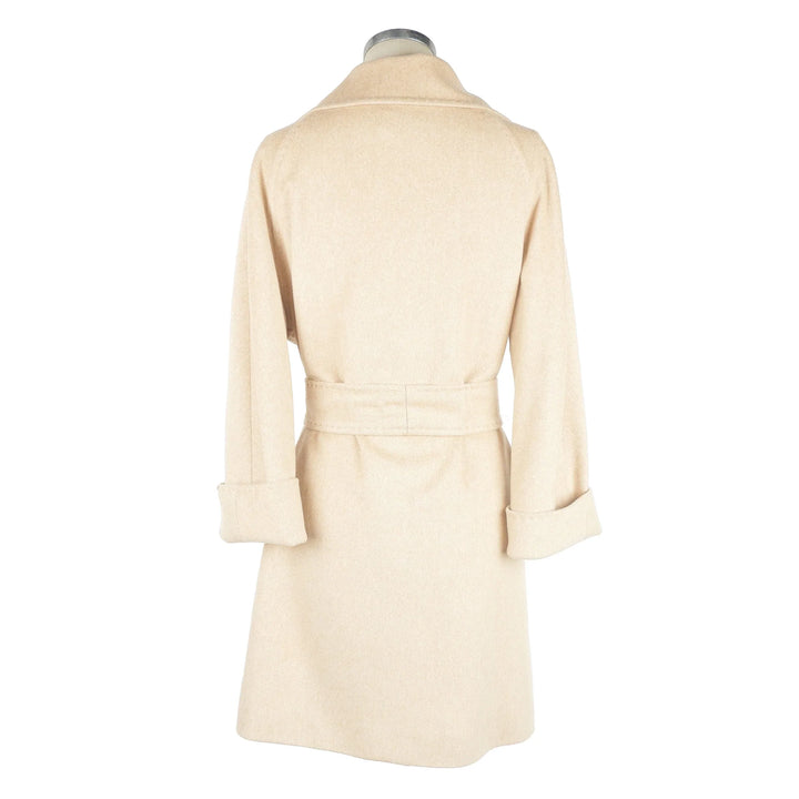 Made in Italy Beige Wool Jackets & Coat Beige, feed-1, IT40|S, IT42|M, IT44|L, Jackets & Coats - Women - Clothing, Made in Italy at SEYMAYKA