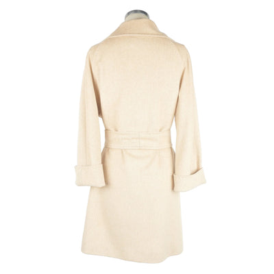 Made in Italy Beige Wool Jackets & Coat Beige, feed-1, IT40|S, IT42|M, IT44|L, Jackets & Coats - Women - Clothing, Made in Italy at SEYMAYKA