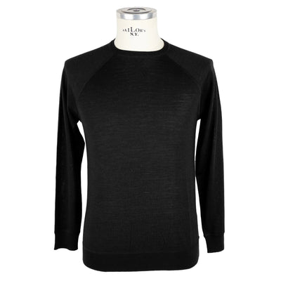 Emilio Roelli Black Cashmere Sweater #men, Black, Emilio Romanelli, feed-1, IT46 | S, IT48 | M, IT52 | XL, Sweaters - Men - Clothing at SEYMAYKA