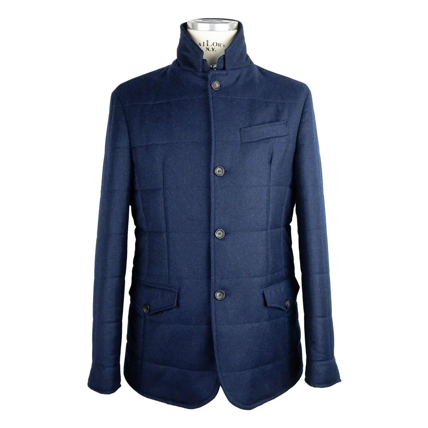 Made in Italy Blue Wool Jacket #men, Blue, feed-1, IT46 | S, IT48 | M, IT58 | 3XL, Jackets - Men - Clothing, Made in Italy at SEYMAYKA