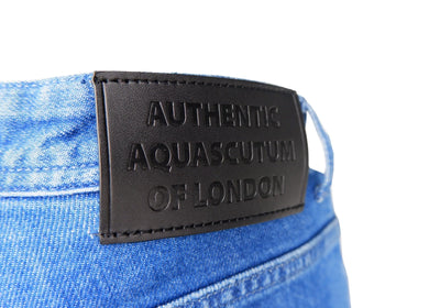 Aquascutum Light Blue Cotton Jeans & Pant #men, Aquascutum, feed-1, Jeans & Pants - Men - Clothing, Light Blue, W30, W31, W32, W33, W34 at SEYMAYKA