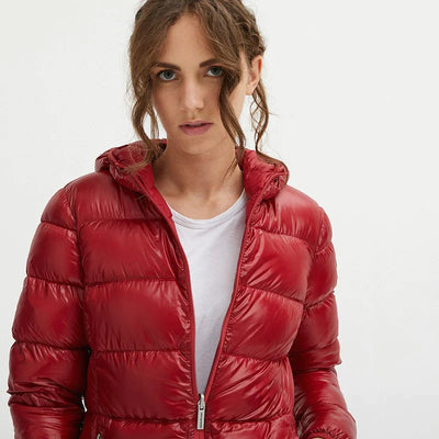 Centogrammi Red Nylon Jackets & Coat Centogrammi, feed-1, Jackets & Coats - Women - Clothing, M, Red at SEYMAYKA