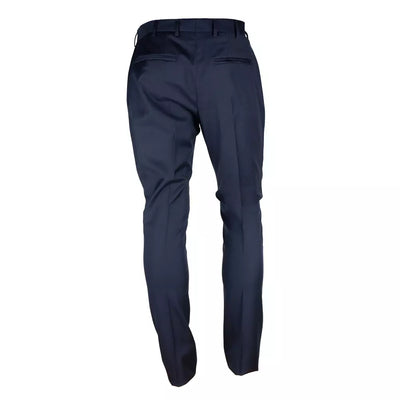 Made in Italy Blue Wool Trousers