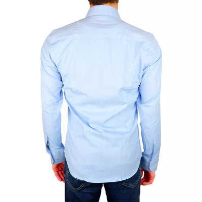 Made in Italy Light Blue Cotton Shirt