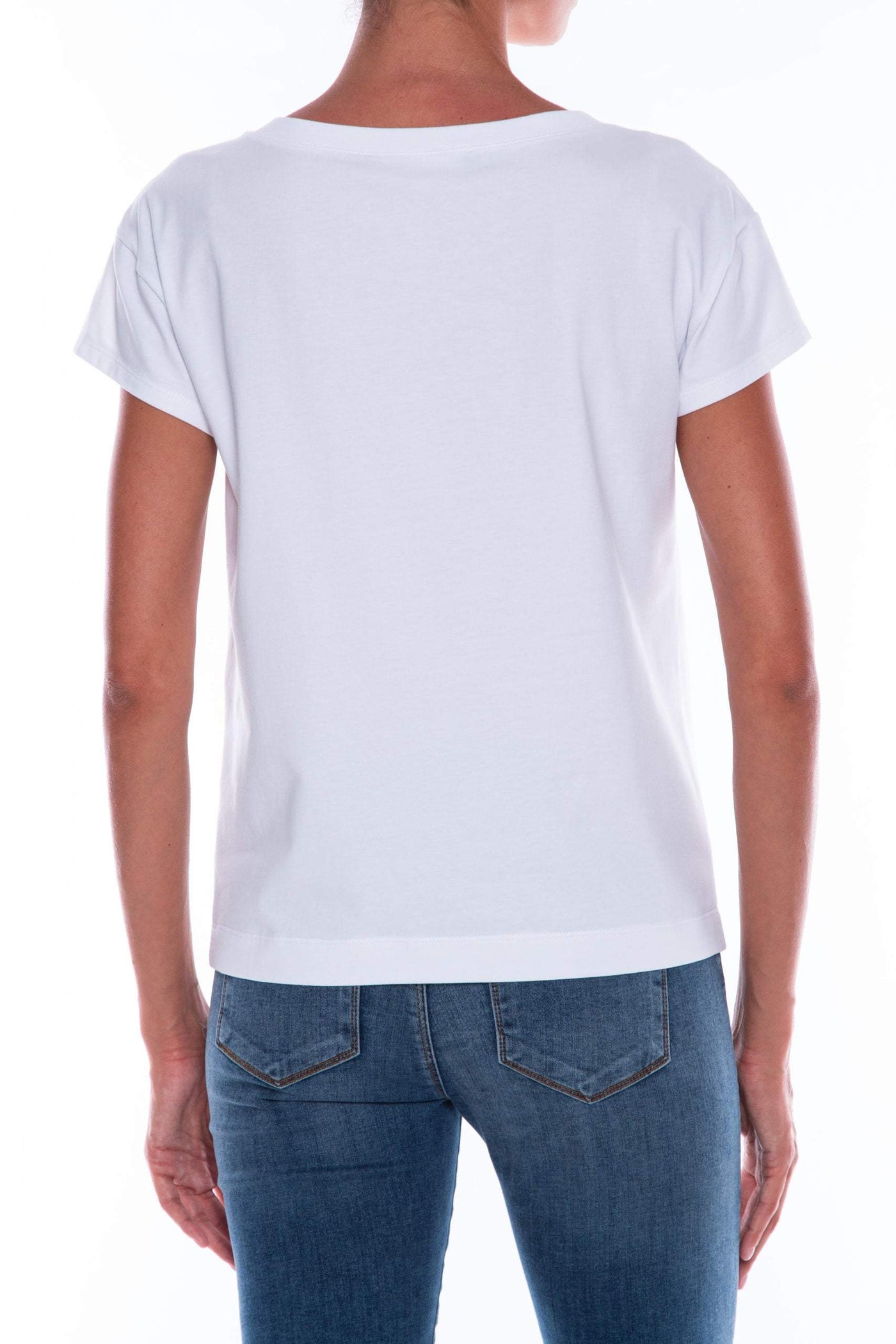 Love Moschino White Cotton Tops & T-Shirt feed-1, IT38|XS, IT40|S, IT42|M, IT44|L, IT46 | L, IT48 | XL, Love Moschino, Tops & T-Shirts - Women - Clothing, White at SEYMAYKA