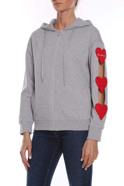 Love Moschino Gray Cotton Sweater feed-1, Gray, IT40|S, IT42|M, IT44|L, IT46 | L, IT48 | XL, Love Moschino, Sweaters - Women - Clothing at SEYMAYKA