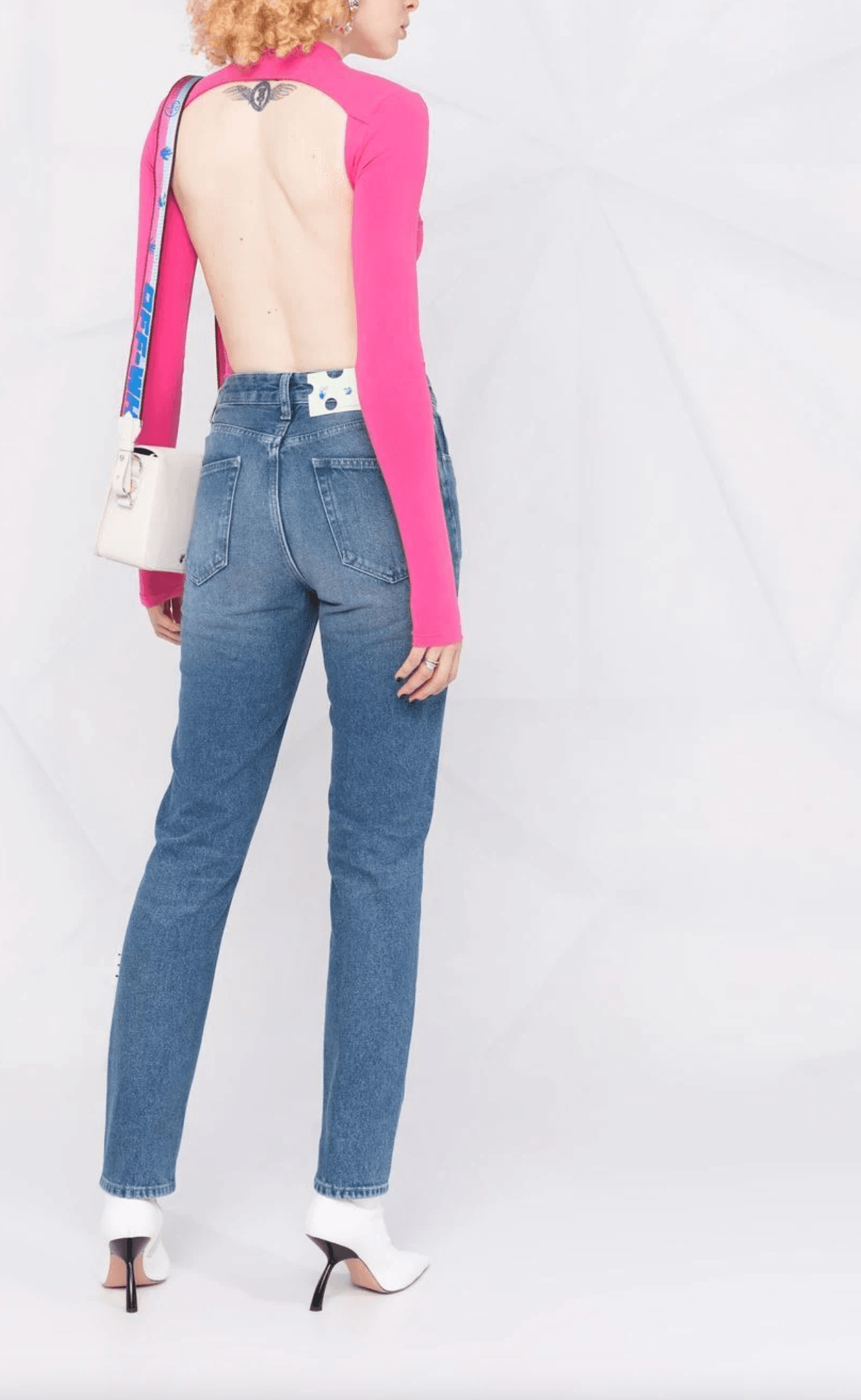 Off-White Blue Cotton Jeans & Pant Blue, feed-1, Jeans & Pants - Women - Clothing, Off-White, W26 | IT40 at SEYMAYKA