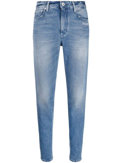 Off-White Blue Cotton Jeans & Pant Blue, feed-1, Jeans & Pants - Women - Clothing, Off-White, W26 | IT40 at SEYMAYKA