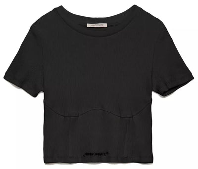 Hinnominate Black Cotton Tops & T-Shirt