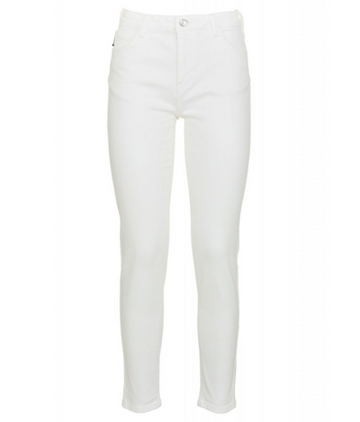 Imperfect White Cotton Jeans & Pant