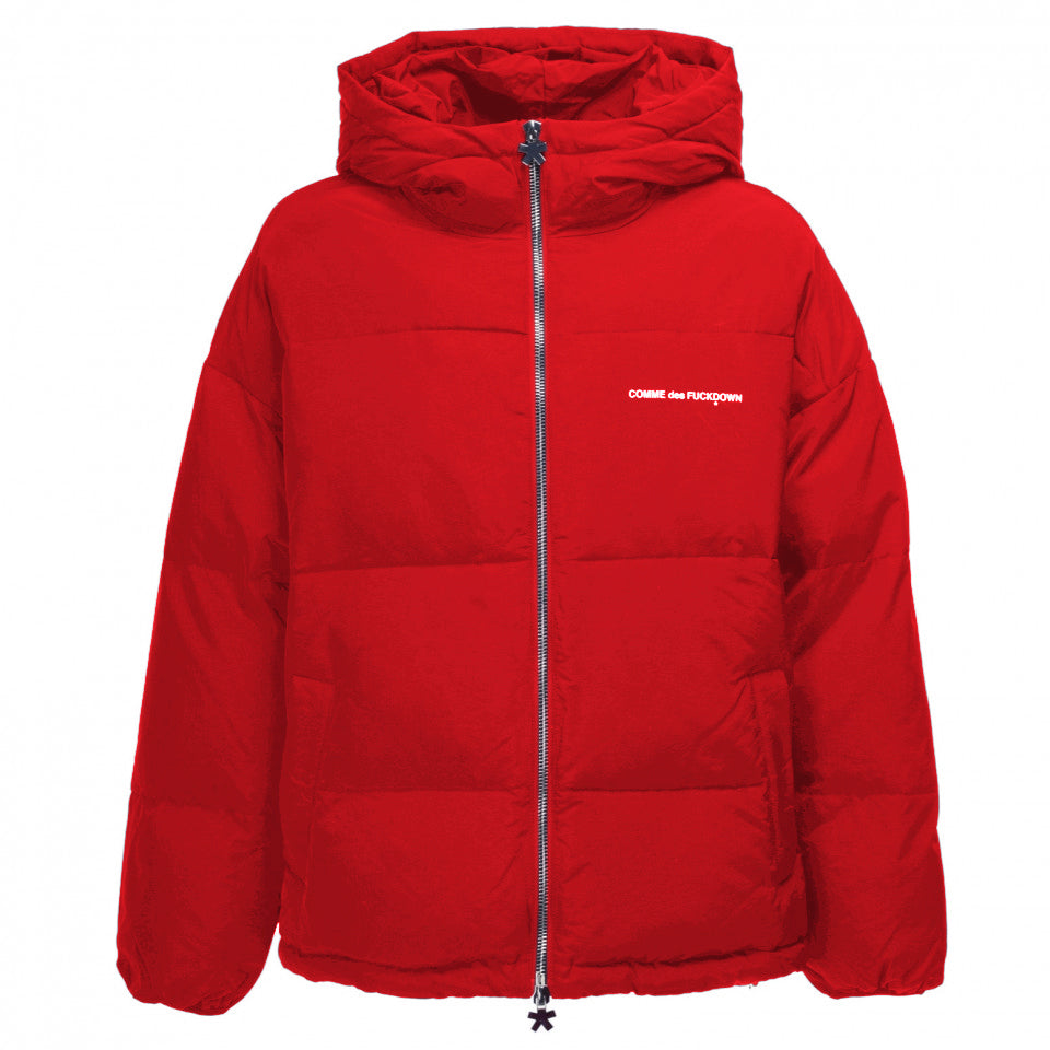 Comme Des Fuckdown Red Polyester Jackets & Coat