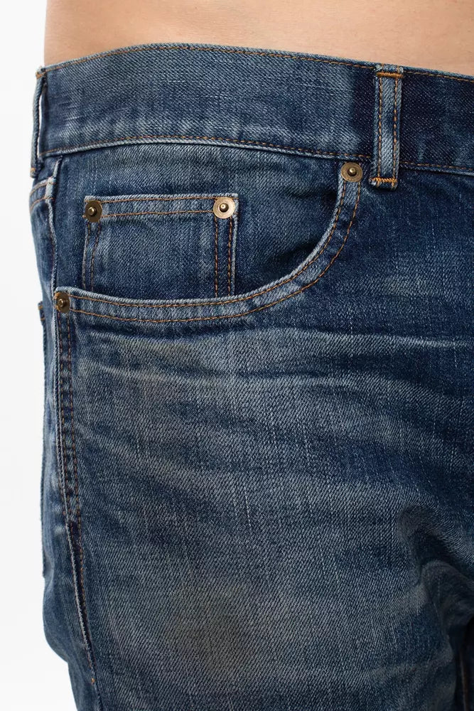 Saint Laurent Blue Cotton Jeans & Pant