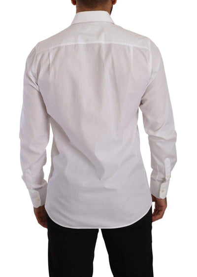 Dolce & Gabbana White Cotton Slim Fit Formal Dress Shirt #men, Dolce & Gabbana, feed-1, IT40 | M, Shirts - Men - Clothing, White at SEYMAYKA