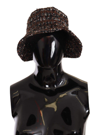 Dolce & Gabbana Multicolor Fabric Woven Wide Brim Bucket Hat 56 cm|XS, 57 cm|S, 58 cm|M, 59 cm|L, Dolce & Gabbana, feed-1, Hats - Women - Accessories, Multicolor at SEYMAYKA