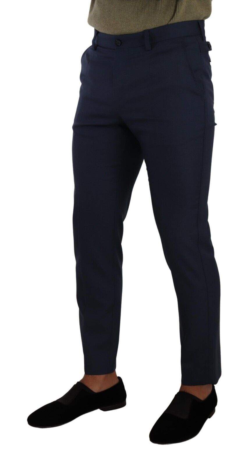 Dolce & Gabbana Dark Blue Wool Skinny Formal Dress Pants #men, Blue, Dolce & Gabbana, feed-1, IT48 | M, Jeans & Pants - Men - Clothing at SEYMAYKA