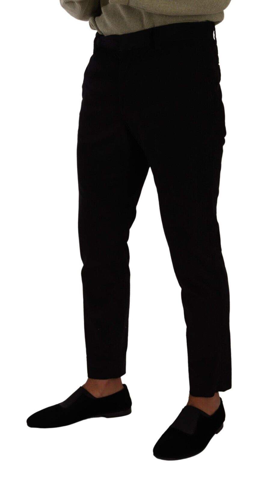 Dolce & Gabbana Black Cotton Corduroy Skinny Trouser Pants #men, Black, Dolce & Gabbana, feed-1, IT48 | M, Jeans & Pants - Men - Clothing at SEYMAYKA
