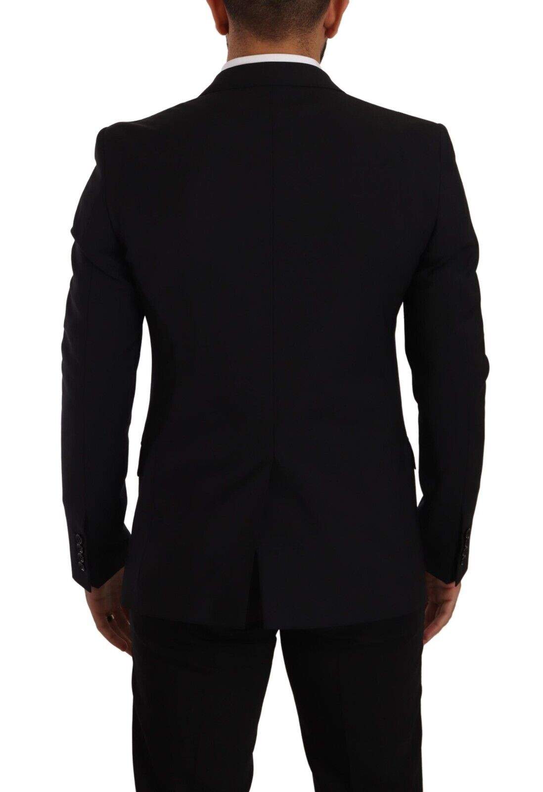 Dolce & Gabbana Black Slim Fit Vest 2 Button MARTINI Blazer #men, Black, Blazers - Men - Clothing, Dolce & Gabbana, feed-1, IT48 | M at SEYMAYKA