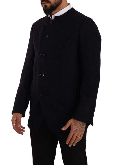 Dolce & Gabbana Gray Alpaca Button Down  Coat Jacket #men, Dolce & Gabbana, feed-1, Gray, IT48 | M, Jackets - Men - Clothing at SEYMAYKA