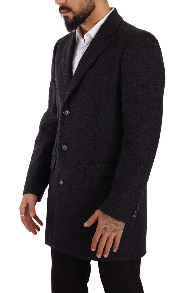 Dolce & Gabbana Dark Gray Wool Over Trench Coat  Jacket #men, Dark gray, Dolce & Gabbana, feed-1, IT50 | L, Jackets - Men - Clothing at SEYMAYKA