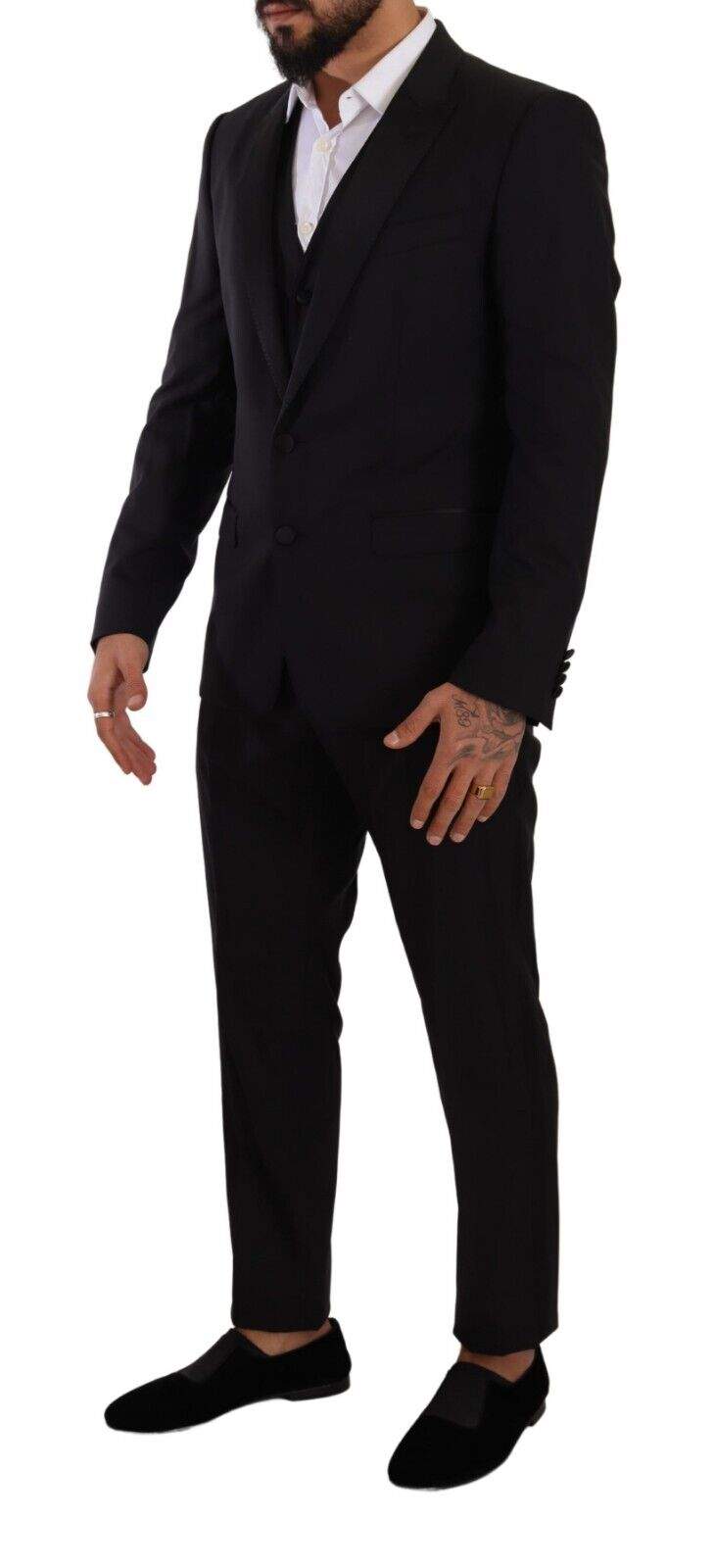 Dolce & Gabbana Black MARTINI Single Breasted 3 Piece Suit #men, Black, Dolce & Gabbana, feed-1, IT50 | L, IT54 | XL, Suits - Men - Clothing at SEYMAYKA