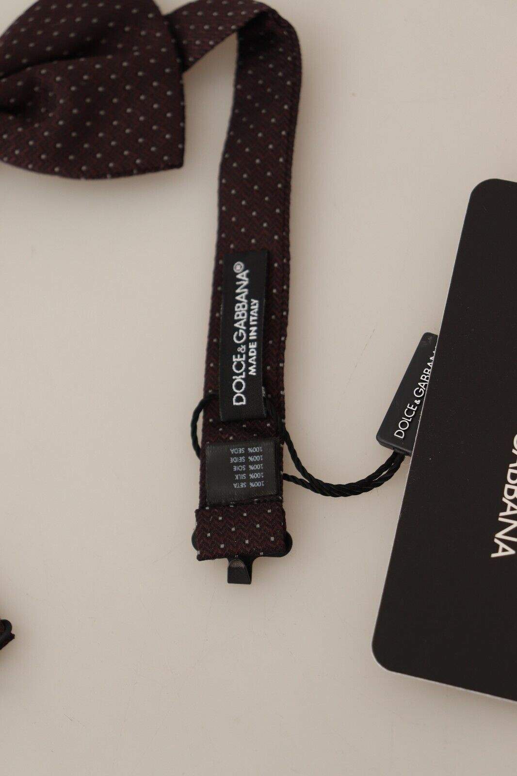 Dolce & Gabbana Brown Dotted Silk Adjustable Neck Papillon Bow Tie #men, Brown, Dolce & Gabbana, feed-1, Ties & Bowties - Men - Accessories at SEYMAYKA