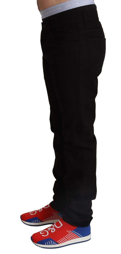 Dolce & Gabbana Black Cotton Straight  Jeans STAFF Pants #men, Black, Dolce & Gabbana, feed-1, IT44 | XS, Jeans & Pants - Men - Clothing at SEYMAYKA