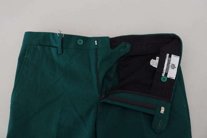 BENCIVENGA Green Straight Fit  Formal Trousers Pants