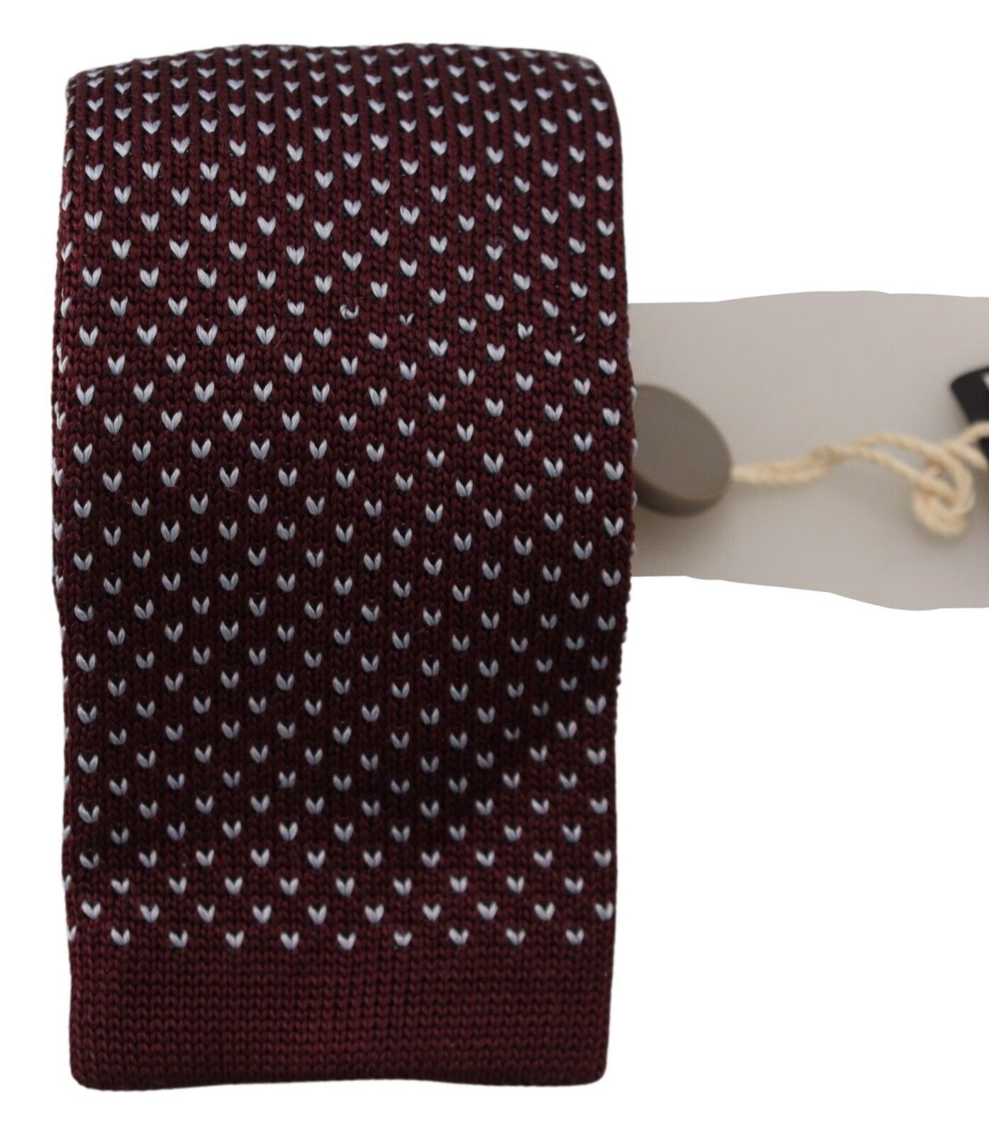 Lanvin Bordeaux Dotted Classic Necktie Adjustable  Silk Tie