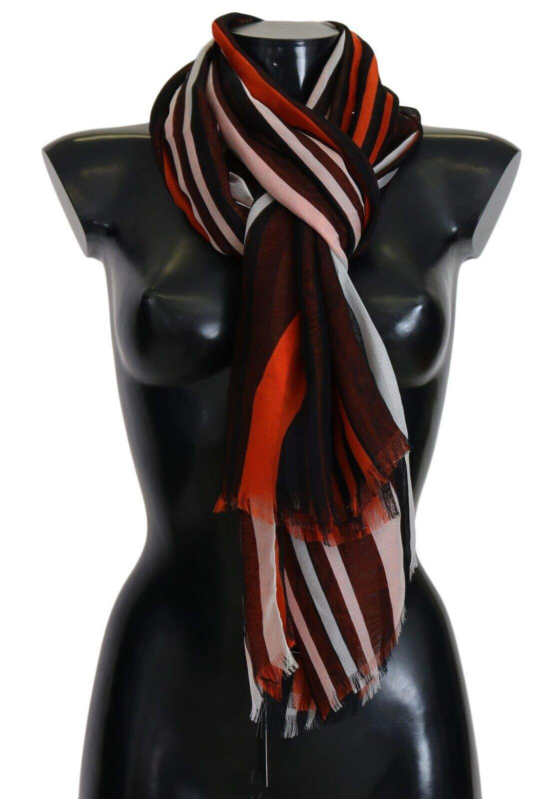 Dolce & Gabbana Multicolor Striped Silk Shawl Fringes Scarf #men, Dolce & Gabbana, feed-1, Multicolor, Scarves - Men - Accessories at SEYMAYKA
