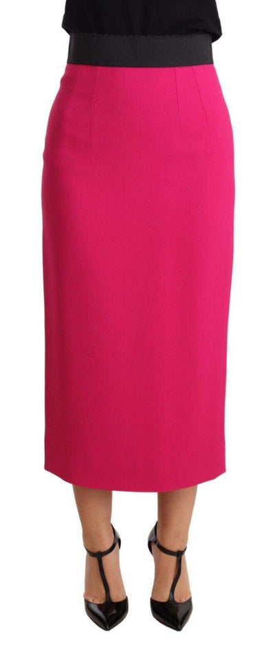 Dolce & Gabbana Pink High Waist Stretch Pencil Straight Skirt Dolce & Gabbana, feed-1, IT38|XS, IT40|S, IT44|L, IT46|XL, Pink, Skirts - Women - Clothing at SEYMAYKA