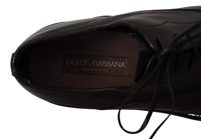 Dolce & Gabbana Black Leather  Lace Up Derby Shoes #men, Black, Dolce & Gabbana, EU44.5/US11.5, feed-1, Formal - Men - Shoes at SEYMAYKA