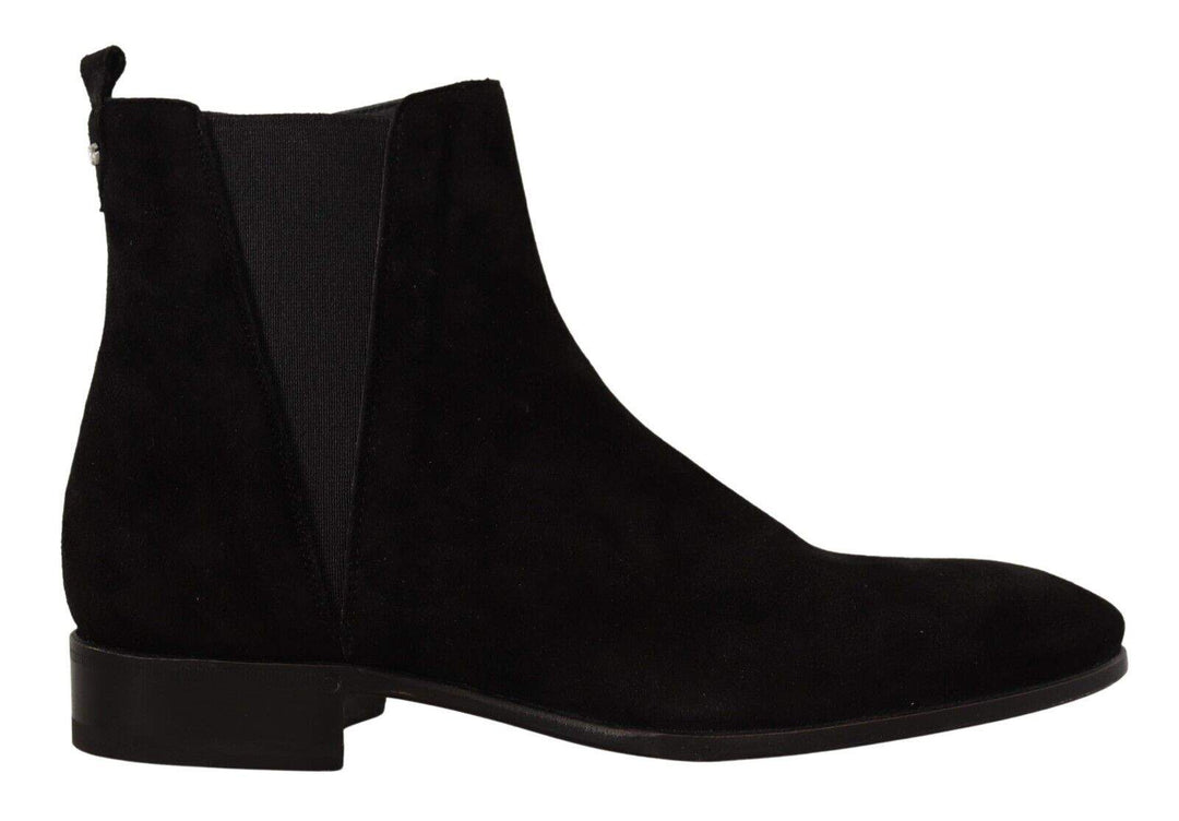 Dolce & Gabbana Black Suede Leather Chelsea  Boots Shoes #men, Black, Boots - Men - Shoes, Dolce & Gabbana, EU41/US8, feed-1 at SEYMAYKA