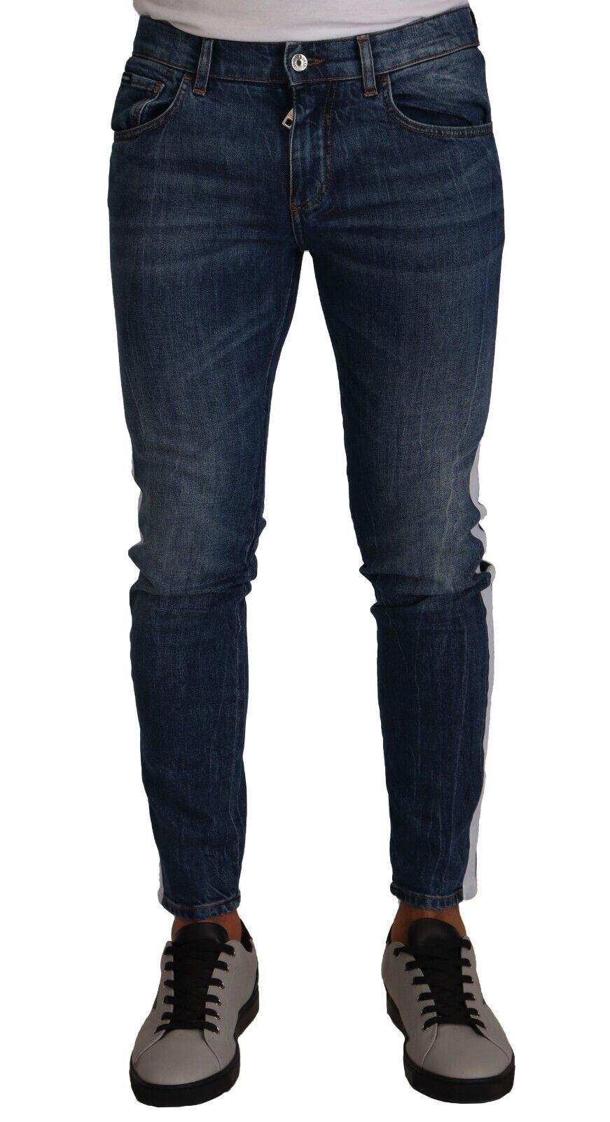 Dolce & Gabbana Blue Washed Cotton Skinny Denim Jeans #men, Blue, Dolce & Gabbana, feed-1, IT48 | M, Jeans & Pants - Men - Clothing at SEYMAYKA
