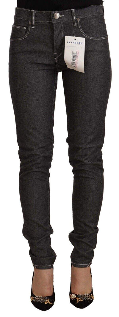 Acht Black Low Waist Skinny Denim Slim Fit Jeans Acht, Black, feed-1, Jeans & Pants - Women - Clothing, W26 | IT40 at SEYMAYKA