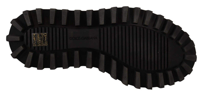 Dolce & Gabbana Black Leather Crystal Embellished Boots Shoes #men, Black, Boots - Men - Shoes, Dolce & Gabbana, EU42/US9, feed-1 at SEYMAYKA