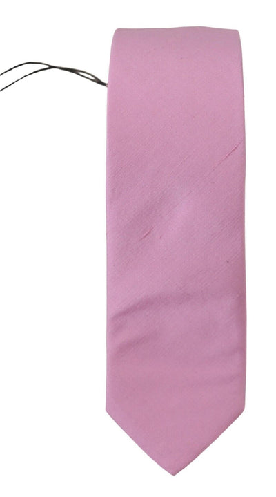 Daniele Alessandrini Pink Classic  Necktie Accessory Silk Tie