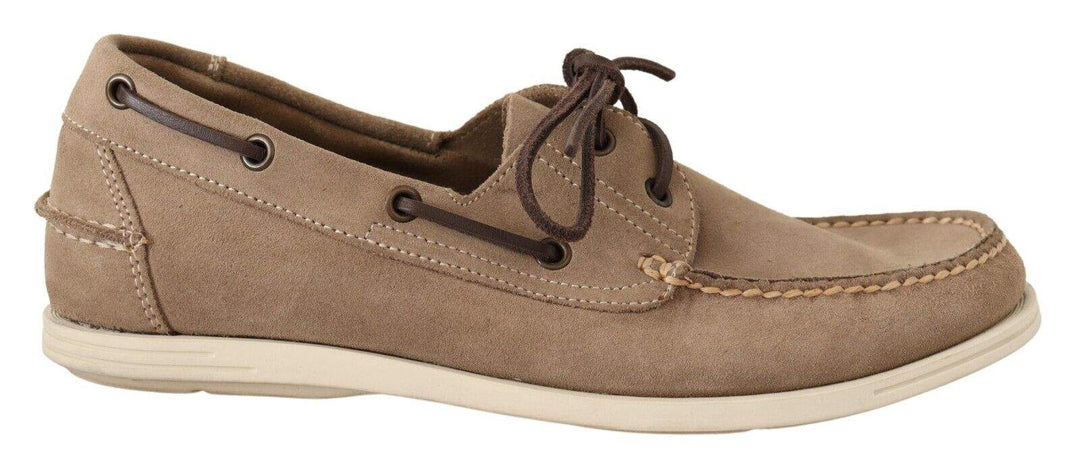 POLLINI Beige Suede Low Top Mocassin Loafers #men, Beige, EU39/US6, feed-1, Loafers - Men - Shoes, POLLINI at SEYMAYKA