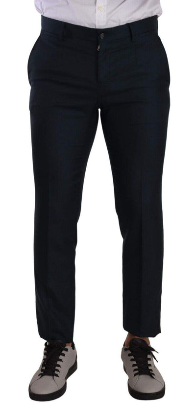 Dolce & Gabbana Dark Blue Cashmere Silk Dress Trouser Pants #men, Blue, Dolce & Gabbana, feed-1, IT48 | M, Jeans & Pants - Men - Clothing at SEYMAYKA