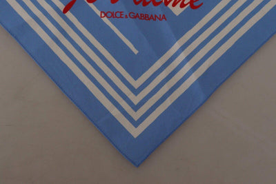Dolce & Gabbana Blue White Striped St. Tropez Handkerchief  Scarf Blue and White, Dolce & Gabbana, feed-1, Scarves - Women - Accessories at SEYMAYKA