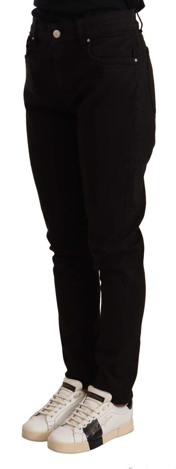 Dolce & Gabbana Black Skinny Slim Denim Cotton Stretch Jeans Black, Dolce & Gabbana, feed-1, IT44|L, Jeans & Pants - Women - Clothing at SEYMAYKA