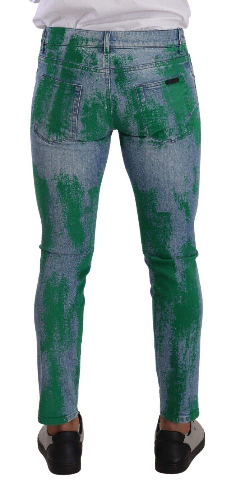 Dolce & Gabbana Blue Green Dye Cotton Skinny Denim Jeans #men, Blue, Dolce & Gabbana, feed-1, IT48 | M, Jeans & Pants - Men - Clothing at SEYMAYKA