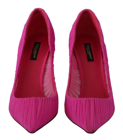 Dolce & Gabbana Pink Tulle Stiletto High Heels Pumps Shoes Dolce & Gabbana, EU39/US8.5, feed-1, Pink, Pumps - Women - Shoes at SEYMAYKA
