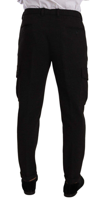 Dolce & Gabbana Black Viscose Cargo Skinny  Trouser Pants #men, Black, Dolce & Gabbana, feed-1, IT54 | XL, Jeans & Pants - Men - Clothing at SEYMAYKA