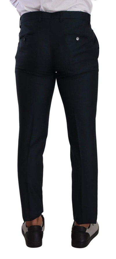 Dolce & Gabbana Dark Blue Cashmere Silk Dress Trouser Pants #men, Blue, Dolce & Gabbana, feed-1, IT48 | M, Jeans & Pants - Men - Clothing at SEYMAYKA
