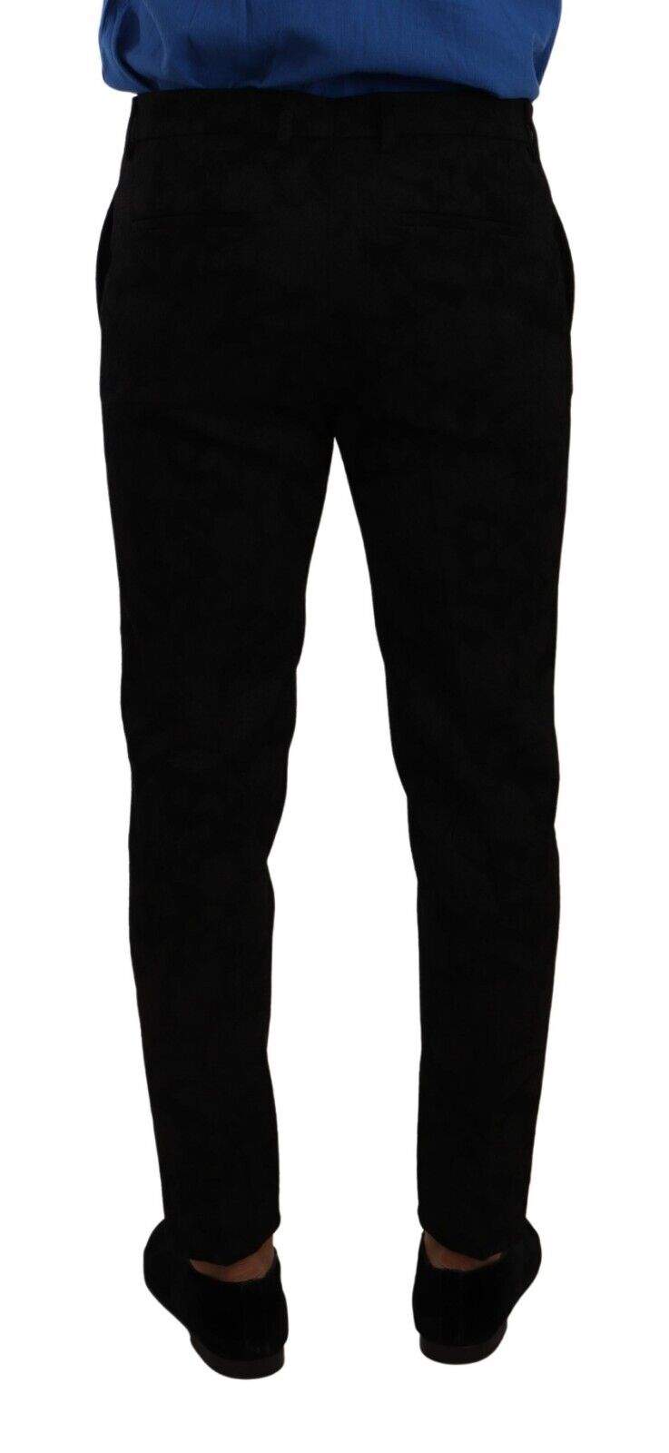 Dolce & Gabbana Black Brocade Skinny Formal Trouser Dress Pants #men, Black, Dolce & Gabbana, feed-1, IT48 | M, Jeans & Pants - Men - Clothing at SEYMAYKA