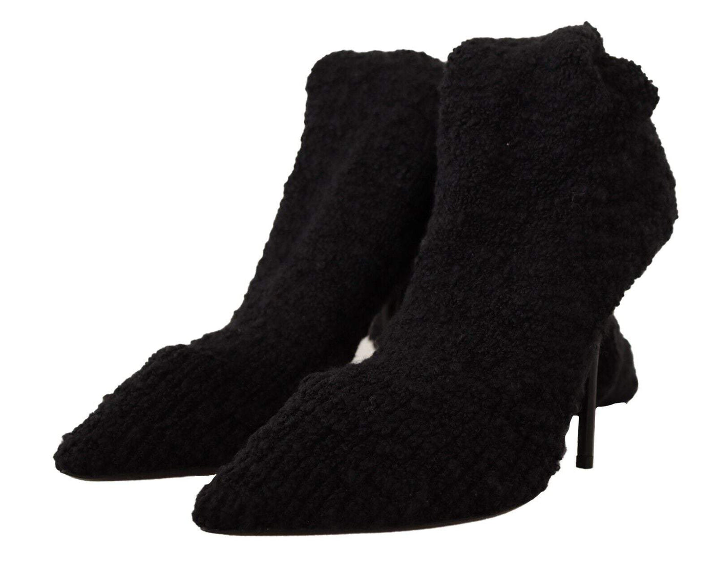 Dolce & Gabbana Black Stretch Socks Knee High Booties Shoes Black, Boots - Women - Shoes, Dolce & Gabbana, EU41/US10.5, feed-1 at SEYMAYKA