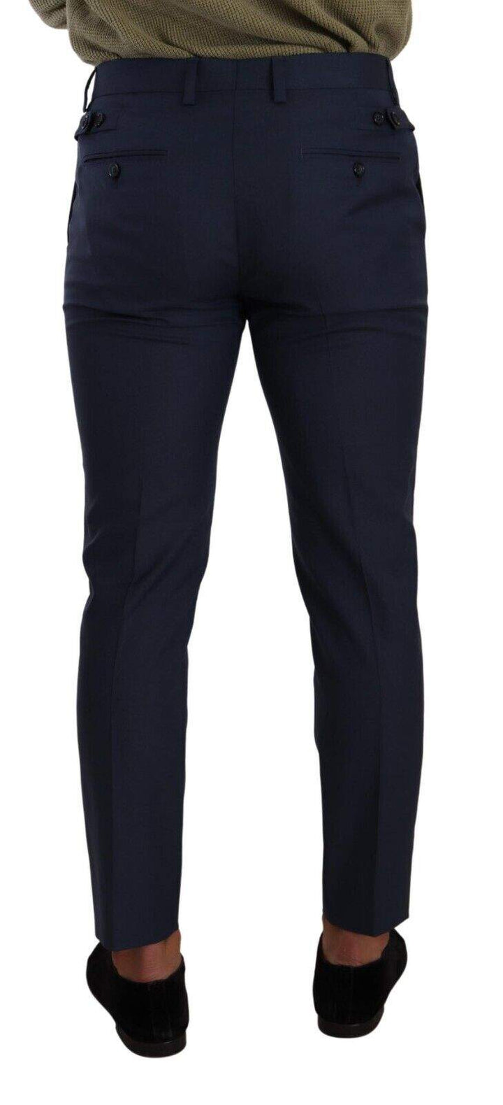 Dolce & Gabbana Dark Blue Wool Skinny Formal Dress Pants #men, Blue, Dolce & Gabbana, feed-1, IT48 | M, Jeans & Pants - Men - Clothing at SEYMAYKA