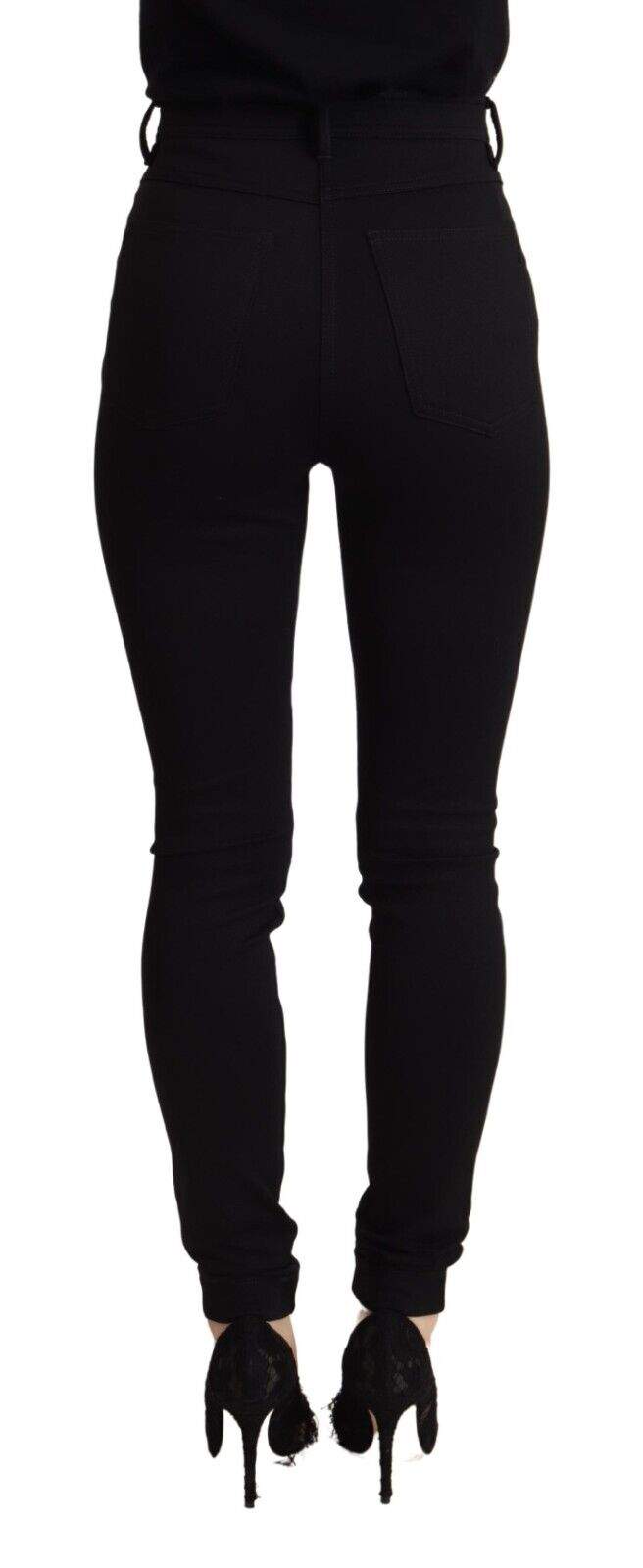 Dolce & Gabbana Black High Waist Skinny Slim Fit Pants Black, Dolce & Gabbana, feed-1, IT40|S, Jeans & Pants - Women - Clothing at SEYMAYKA
