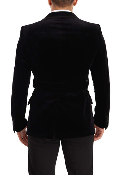 Dolce & Gabbana Black Velvet Single Breasted One Button Blazer #men, Black, Blazers - Men - Clothing, Dolce & Gabbana, feed-1, IT48 | M at SEYMAYKA